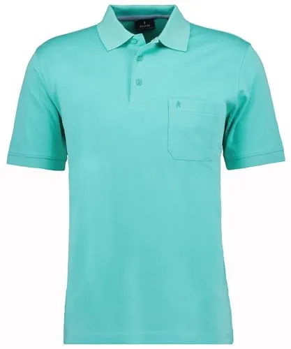 RAGMAN Herren Softknit-Polo mit Brusttasche Kurzarm, Jade L von RAGMAN