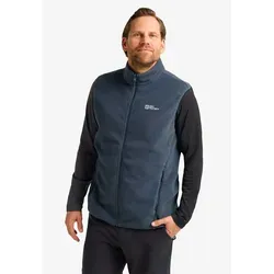 Jack Wolfskin Fleeceweste WALDSTEIG FZ VEST M blau M (50) - Herren-Weste aus 100% Polyester, wärmend und ideal für Outdoor-Aktivitäten. Nachhaltig produziert nach FAIR WEAR FOUNDATION Standards.