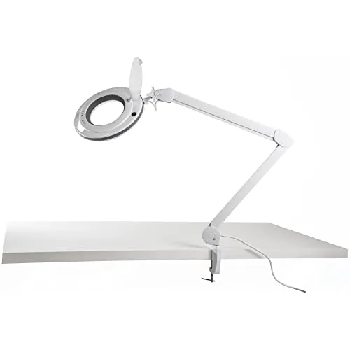 ELV LED-Lupenleuchte mit dimmbarer 1,75-facher Vergrößerung - Lesehilfen & Vergrößerungshilfen mit warmweißem und kaltweißem LED-Licht, dimmbar und energiesparend – ideal für präzise Arbeiten und lange Nutzung.