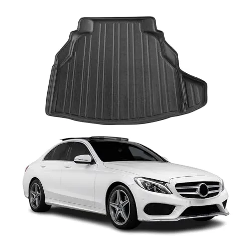OMAC Kofferraumwanne für Mercedes C Klasse W205 (2014-2021) - Fahrzeugspezifische 3D-Kofferraumwanne aus robustem TPE, wasserdicht und rutschfest. Ideal für alle Wetterbedingungen, leicht zu reinigen und bietet perfekten Schutz für den Kofferraum.