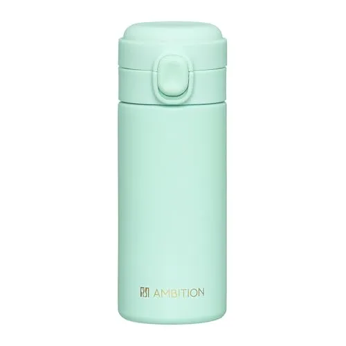 AMBITION Thermobecher Kaffee to go 340 ml Alice Isolierbecher Edelstahl Klappverschlusssystem dicht minze