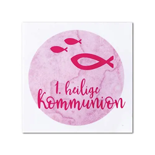 Rayher 31631258 Wachsmotiv Watercolor- Heilige Kommunion, rosé, 6,7 x 6,7 cm, 1 Stück, zum Gestalten von Kerzen für die Kommunionsfeier