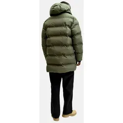 Jack & Jones FUSION Steppjacke in Grün - S - Stylische Steppjacke für Herren mit verstellbarer Kapuze, wasserabweisend und oberschenkellang. Ideal für kalte Tage – verbindet Komfort und Funktionalität.
