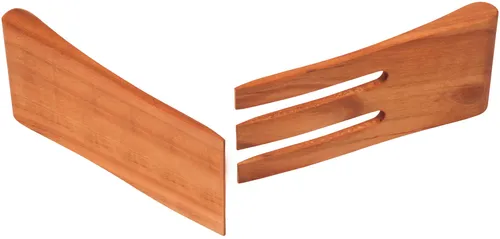 Design Salatbesteck Salat - Besteck 2-tlg. aus Kirschholz L 15 x B 7 cm