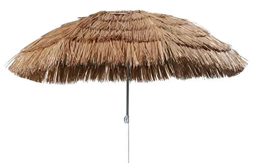 Spetebo Hawaii Strandschirm Ø 165cm - Knickbar und Höhenverstellbar - Sonnenschirm mit 8 stabilen Rippen, neigbar und höhenverstellbar. Ideal für Garten und Balkon, pflegeleicht und feuchtigkeitsunempfindlich.