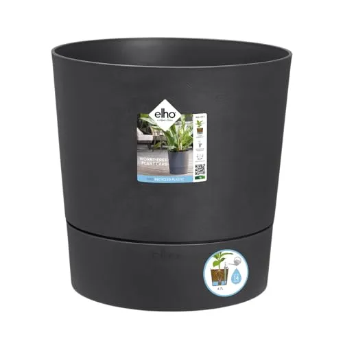elho Greensense Aqua Care Rund 35 - Bewässerungssystem - Garten-Zubehör mit integriertem Bewässerungssystem für einfache Pflanzenpflege. Hergestellt aus 100% recyceltem Plastik, ideal für Töpfe Ø14-50 cm.