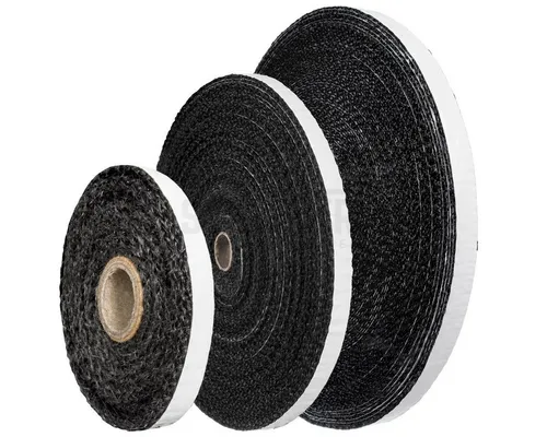 STEIGNER Dichtungsband STEIGNER Ofendichtschnur Kamindichtung selbstklebend aus GLASFASERN, (1m Rolle, 1-St), hitzebeständig bis 550°C, Schwarz, 1m, 15x3mm, SKD03