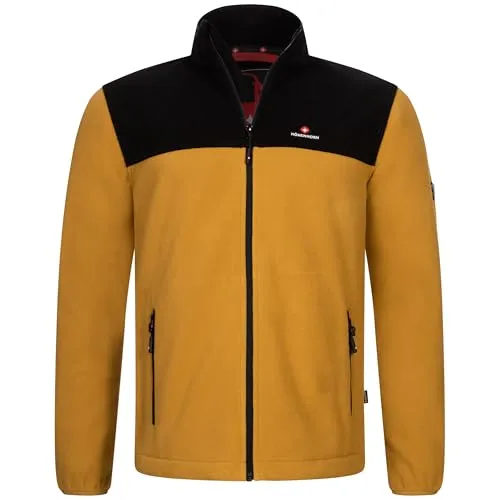Höhenhorn Badus Herren Fleece Jacke Senf/Schwarz Gr. XL