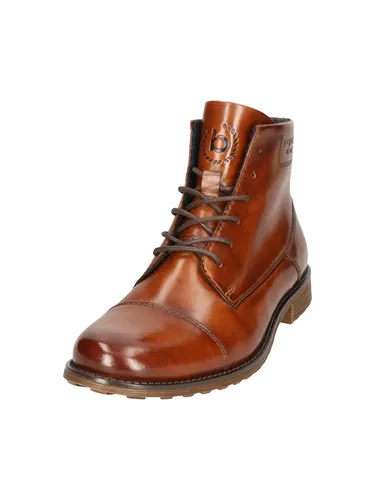 Bugatti Herren Leder-Boots in Hellbraun, Größe 44 - Herren-Boots aus hochwertigem Leder mit rutschhemmender Laufsohle und praktischem seitlichen Reißverschluss – ideal für stilvolle Auftritte!