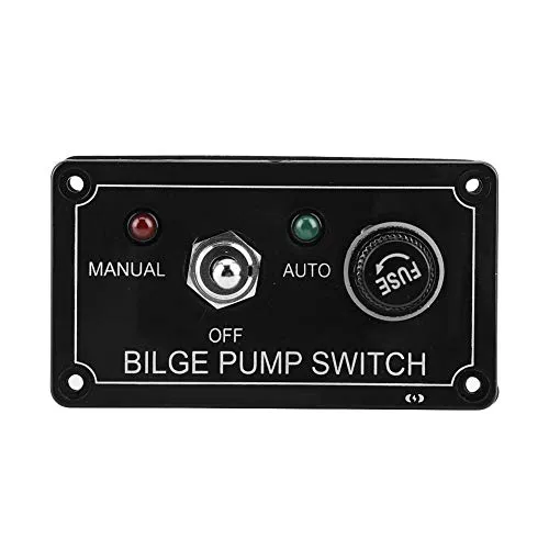 KSTE Boot Marine Schalttafel,Bilgenpumpe Hand 12V, 12V DC Anzeige Bilgenpumpe Switch Panel Manuell/Off/Auto for Boots-Marine