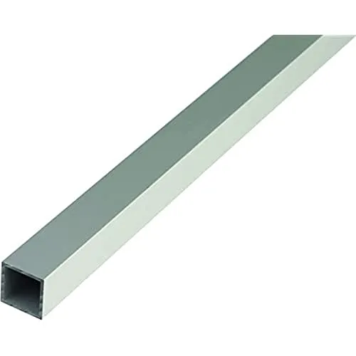 Alberts - Vierkantrohr, Alu Silber Elox., Lxbxs 1000 X 50 X 50 X 2 Mm