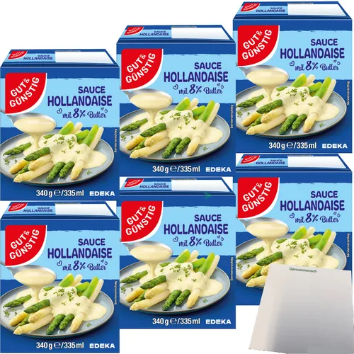 Gut&Günstig Sauce Hollandaise mit 8% Butter 6er Pack 6x335ml Packung usy Block