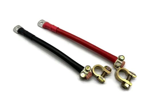 eXODA Set 50 mm² Kabelschuhe M8 Rot Schwarz - Hochwertiges Batteriekabel Set mit 20 cm langen Kabeln für sichere Verbindungen. Ideal für Fahrzeuge und Boote, gefertigt in Deutschland für höchste Qualität und Zuverlässigkeit.
