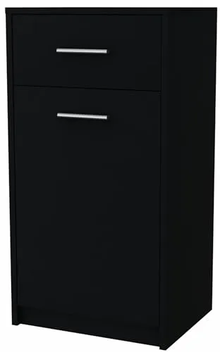 MATKAM Elegante Kommode BODO 1D1S, Schwarz in schwarz von MATKAM