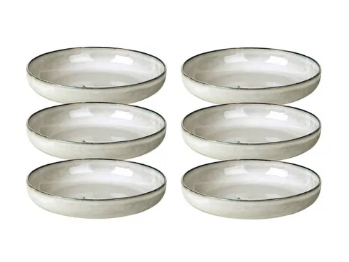 Broste Copenhagen NORDIC SAND Schale 22,5 cm Set 6 - Elegante Steinzeug-Schalen für ansprechende Tischkultur. Jedes Stück ist ein Unikat mit einzigartigen Farbnuancen, inspiriert vom nordischen Sand. Ideal für jede Mahlzeit, ob festlich oder casual.