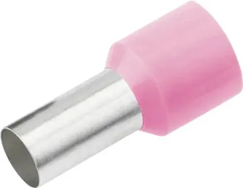 Cimco 187105 Aderendhülse 0.34mm² Teilisoliert Rosa 100St.