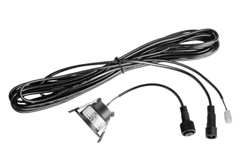 S-Polytec PREMIUM Mini LED- Einbauspots Warmweiss 3.000K, DIMMBAR, IP65, FUNK 3W Einbaustrahler Terrassenüberdachung, Bad, Sauna mit Fernbedienung (ANTHRAZIT, 1x LED-Spot)