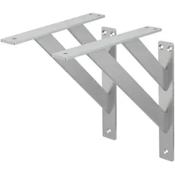 2er Set Regalhalter Alu – Stilvolle Regalwinkel für jeden Raum - Regale & Aufbewahrung – Vielseitige Aluminium Regalhalter in modernem Design, ideal für Wandmontage in jedem Zimmer.