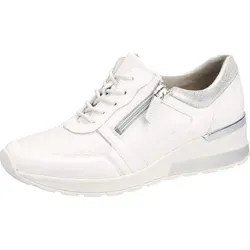 Waldläufer Sneaker weiß 51⁄2 - Sneaker in Größe 51⁄2 aus echtem Leder, mit bequemem Plateauabsatz und breiter Passform für optimalen Tragekomfort.