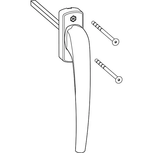 HAUTAU ATRIUM HKS Drehgriff 201 EG - Alu weiß RAL 9016 - Fensterbeschläge & -schlösser, hochwertiger Drehgriff aus Aluminium mit eleganter weißer Beschichtung für langlebige Nutzung und modernes Design.