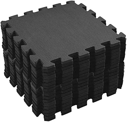Schutzmatten Set Fitness – 18 Puzzlematten | Bodenschutzmatten | Unterlegmatten | Fitnessmatten für Bodenschutz – Sport, Fitnessraum, Keller – Matten Schutz vor Dellen, Kälte, Flüssigkeit von VLFit