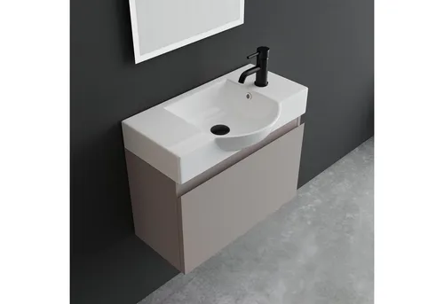 Alpenberger Badmöbel Set | 55 cm Waschbecken mit Unterschrank - Unterschränke fürs Bad, stilvolles Set mit Softclose-Funktion für sanftes Schließen und minimalistisches Design, ideal für kleine Bäder.