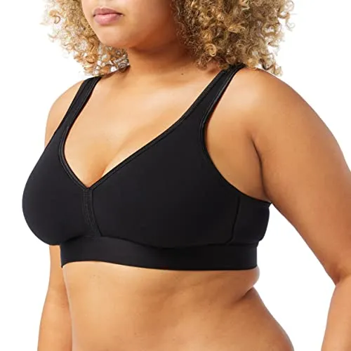 NATURANA BH Athleisure Soft Bra Schwarz Baumwolle D 105 Damen - Funktionsunterwäsche – Weicher, bügelloser BH aus 95% Baumwolle für optimalen Tragekomfort und Bewegungsfreiheit – Ideal für Sport und Alltag!