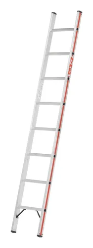 Hymer Sprossen-Anlegeleiter 8 Sprossen - 2440 mm - Leiter aus robustem Aluminium, tragbar und mit einer maximalen Reichhöhe von 3,36 m, ideal für sichere Arbeiten in der Höhe.