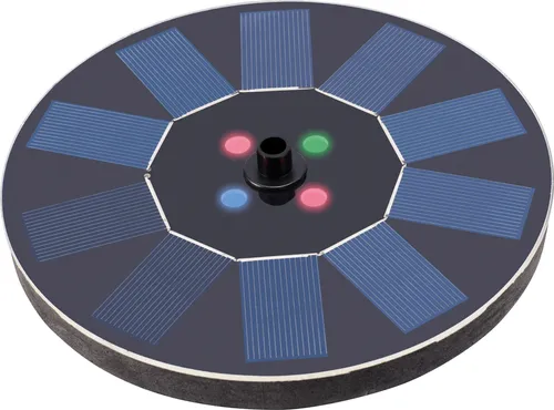 Gartenbrunnen aus Kunststoff 893035 - Wasserpumpen: Solarbrunnen mit LED-Farbwechsel, ideal für den Außenbereich und umweltfreundlich durch Solarenergie.