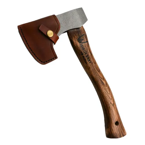 Wikingeraxt geschmiedet – Beil Axt Wurfaxt für Camping und Jagd - Hochwertige geschmiedete Axt aus Ck 45 Stahl mit 47-52 HRC, ideal für Outdoor-Aktivitäten. Ergonomischer Buchenholzgriff und schützender Klingenschutz aus Rindsleder.