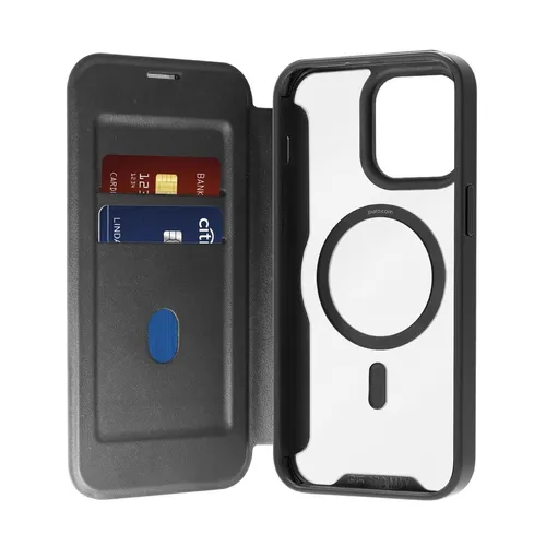 SBS Book Mag 2 Case for iPhone 16 Pro Max, Schwarz - Handyhülle in elegantem Schwarz, bietet optimalen Schutz und eine praktische Standfunktion für dein iPhone 16 Pro Max.