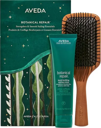 Aveda Haarpflege-Set Botanical Repair Bond Building Styling Creme 150ml + Haarbürste - Haarstyling-Produkte mit reparierender Wirkung, ideal für geschädigtes Haar, inklusive hochwertiger Haarbürste für optimales Styling.