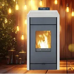 SCHENGER Pelletofen HP07 Weiß – Vollautomatisch mit 8,0 kW