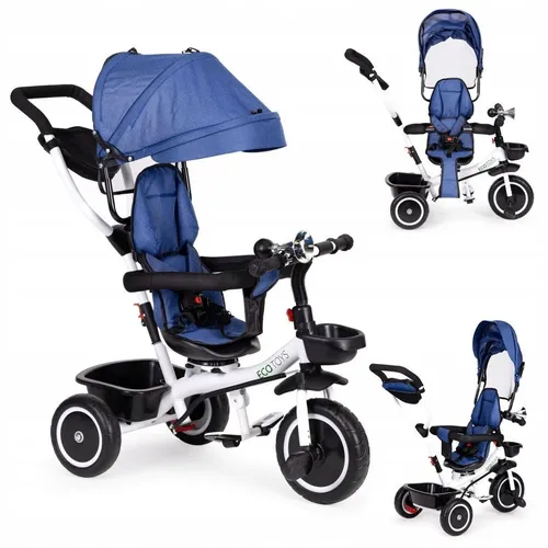 Dreirad Laufrad Buggy mit Schwenksitz 360° blau ab 6 Monate