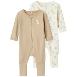 Name IT Unisex Nbnnightsuit 2P Zip Ff Jet Giraffe Noos in schwarz von NAME IT