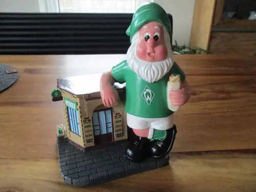 SV Werder Bremen Gartenzwerg Imbiss - Bundesliga Gartenzwerg im Imbiss-Design, ideal für Werder Bremen-Fans und zur Verschönerung Ihres Gartens oder Balkons.