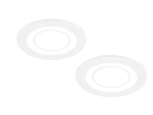 TRIO Leuchten LED Einbaustrahler 2er Set, Ø8,2cm, flexibles Design - Vielseitiger LED Einbaustrahler im 2er Set für stilvolle Akzente in Wohnräumen und Büros. Mit brillanten Lichtakzenten und getrennt schaltbarer Effektbeleuchtung sorgt er für eine angenehme Atmosphäre.