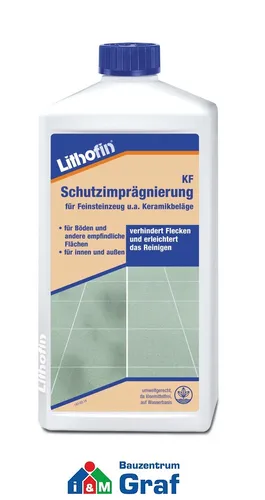 Lithofin FZ Schutzimprägnierung - 1L - Flüssigreiniger für feinsteinzeug, bietet langanhaltenden Schutz vor Flecken und Schmutz.