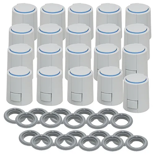 Möhlenhoff Stellantrieb Alpha 5 NC 230 V mit VA 10 Adapter - 20 Stück - Rohrklappen & Stellantriebe, universell einsetzbar für Fußbodenheizung mit Stromlos geschlossen (NC) Funktion und 20 Stück für große Projekte.