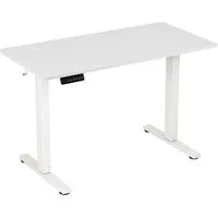Produktbild Costway Höhenverstellbarer Schreibtisch 120 x 60 cm mit 2 Haken Weiß