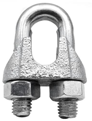 Design61 10x Drahtseilklemmen 6mm / 6,5 mm (1/4 inch) Galvanisch verzinkt ehemals DIN 741