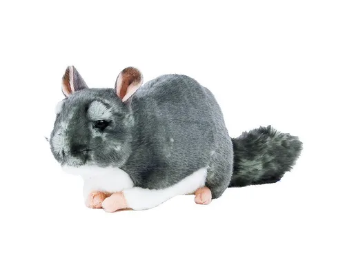 Teddys Rothenburg Kuscheltier Chinchilla grau liegend 28 cm Plüschtier Stofftier (Stoffchinchilla, Plüschchinchilla)