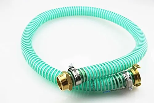 m Pumpenanschlussschlauchgarnitur LW 25mm mit 1 Zoll AG Anschluss und Schnellkupplung Knaggen Abstand 40mm 2