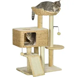 PawHut Kratzbaum Katzenbaum mit 2 Liegeflächen