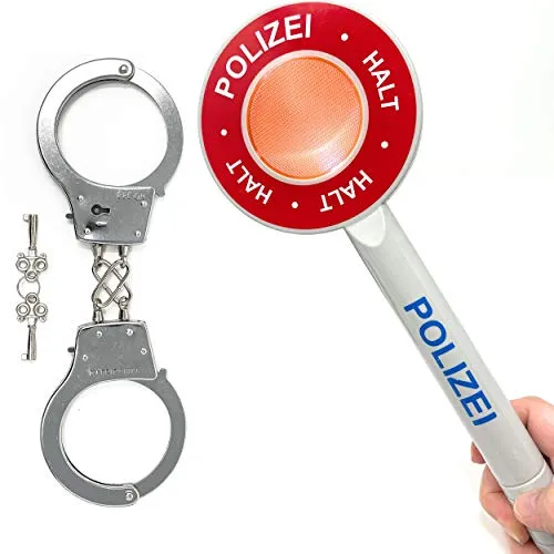 AMLI Polizei Handschellen & Polizeikelle Kinder Set von AMLI