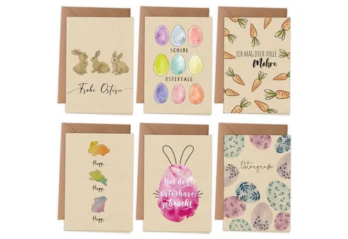 PAPIERDRACHEN Osterkarte Ostergrußkarten mit Umschlag
