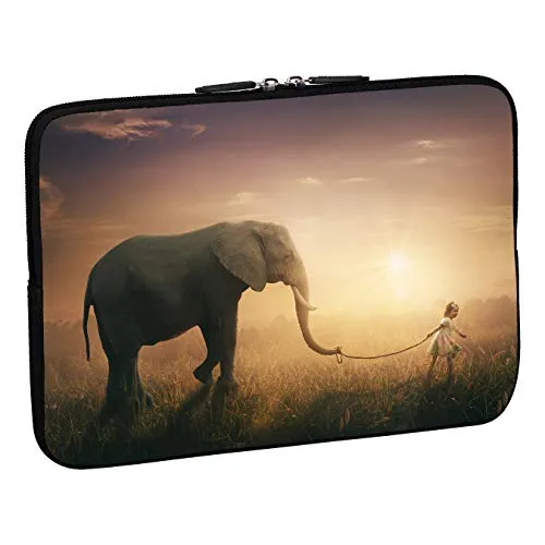 PEDEA Design Schutzhülle Notebook Tasche bis 15,6 Zoll (39,6cm), Elephant