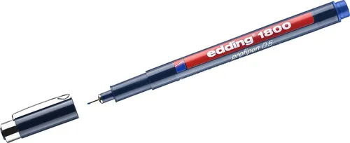edding 1800 Präzisionsfeinschreiber - Blau - 10 Stück - Fineliner mit 0,5 mm Linienbreite, ideal für präzises Schreiben und Skizzieren. Wisch- und wasserfeste Tinte sorgt für saubere Ergebnisse in Schule, Beruf und Kreativität.