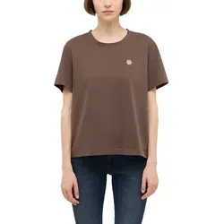 MUSTANG Kurzarmshirt Damen Style Floris in Dunkelbraun