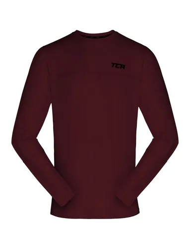 TCA Trainingsshirt TCA Jungen Element Langarm Rundhalsausschnitt Laufshirt - Cabernet, (1-tlg)